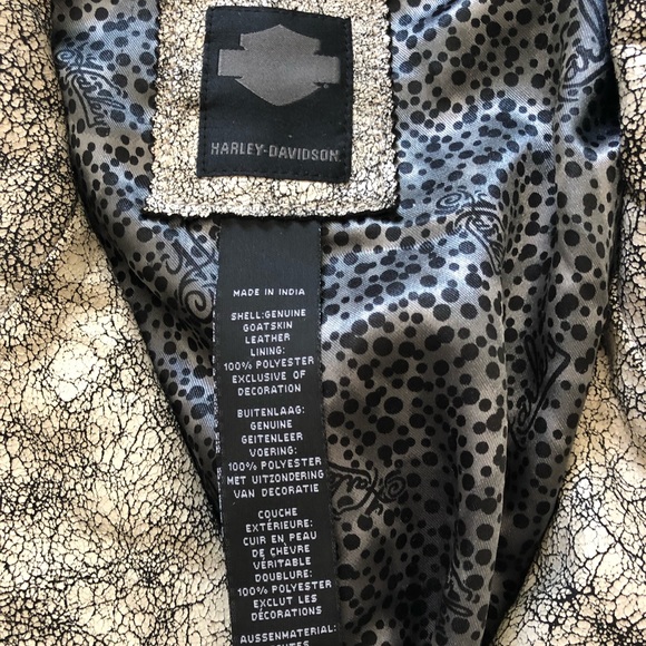 Vintage Harley Davidson Moto Jacket Goat Skin - Picture 5 of 8